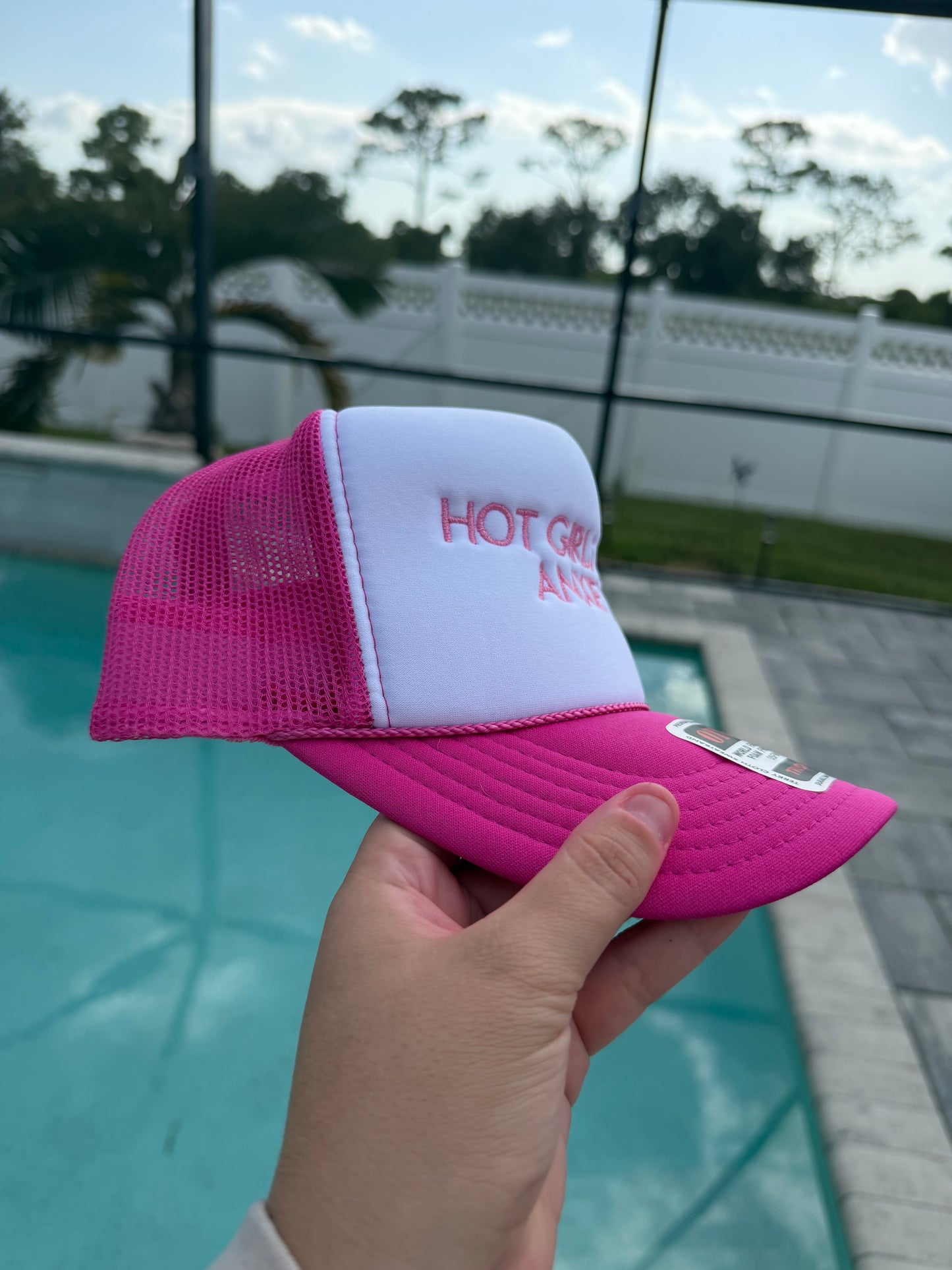 Hot Girls Have Anxiety Trucker Hat | Embroidered Mental Health Hat