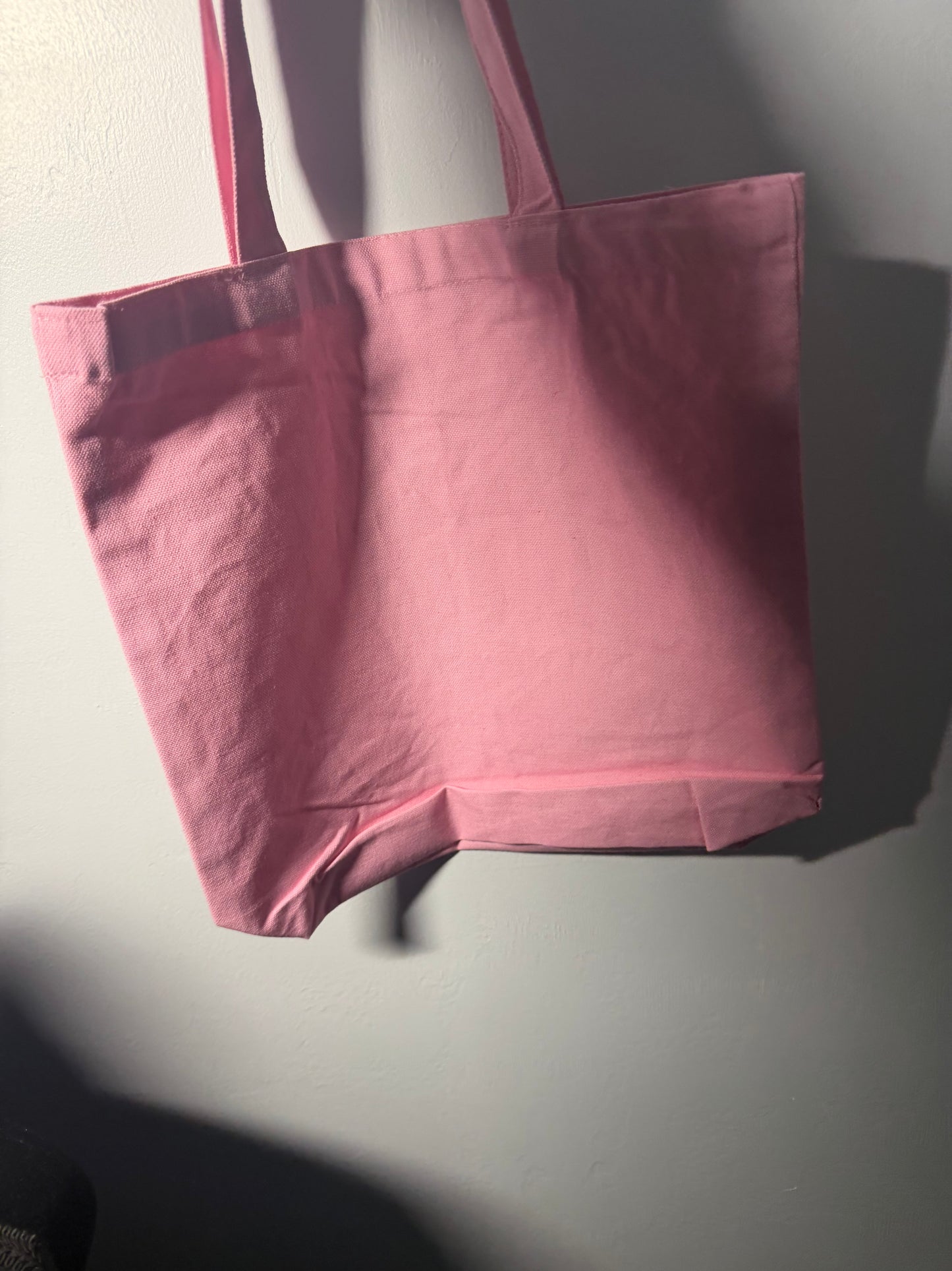 Hot Girls Have Anxiety Tote Bag | Funny Mental Health Tote | Trendy Pink Canvas Bag