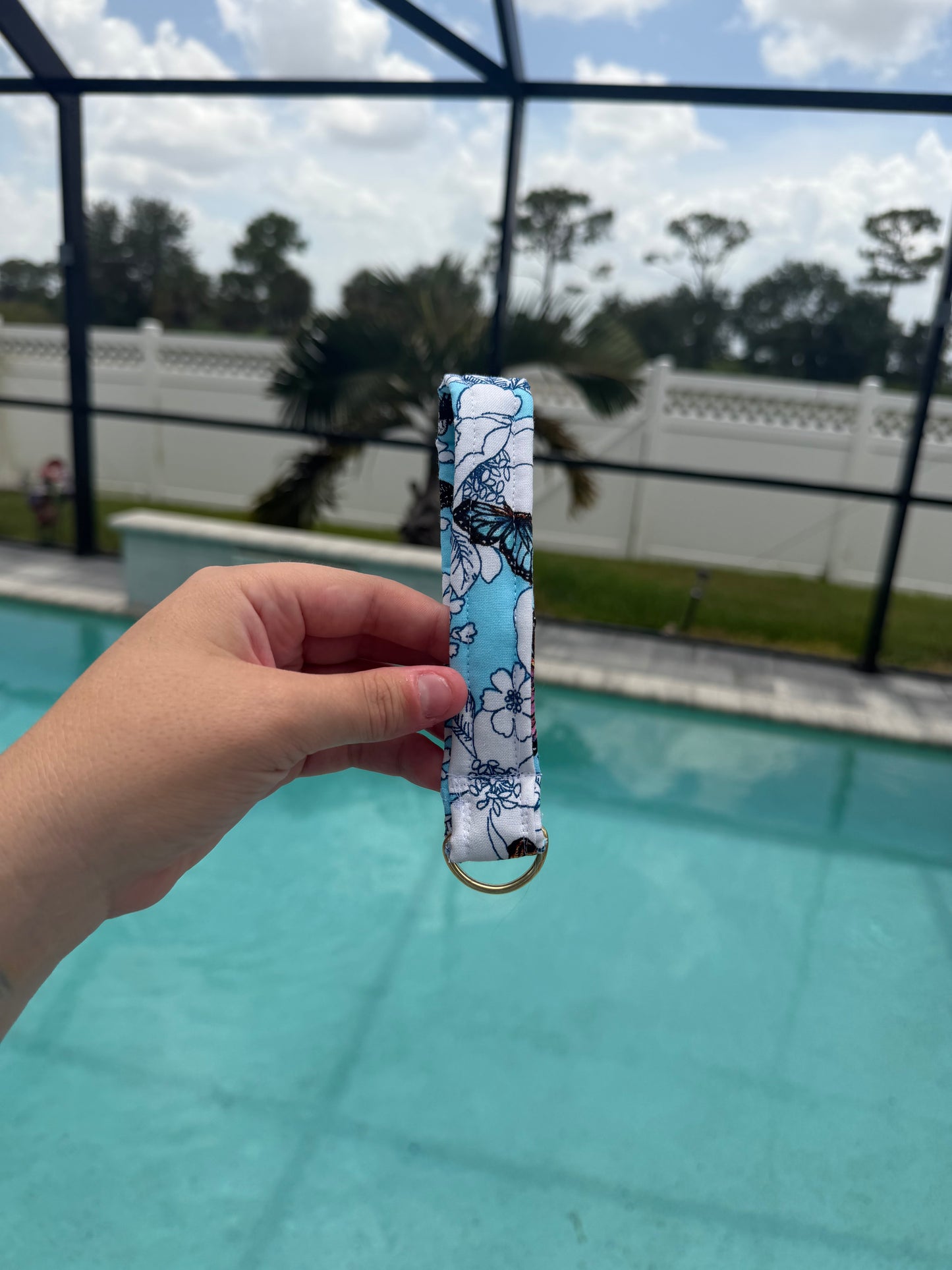Butterfly Wristlet
Handmade Butterfly Wristlet Keychain | Fabric Key Fob | Cute Wrist Strap for Keys