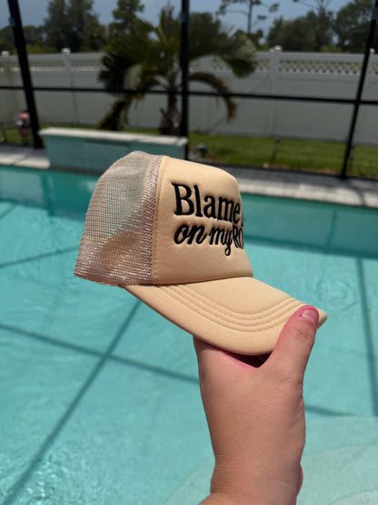 Blame It All on My Roots Embroidered Trucker Hat | Country Western Baseball Cap