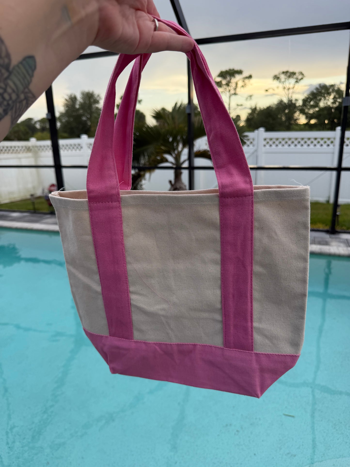 Overstimulated Embroidered Tote Bag | Mental Health Tote | Minimalist Canvas Tote