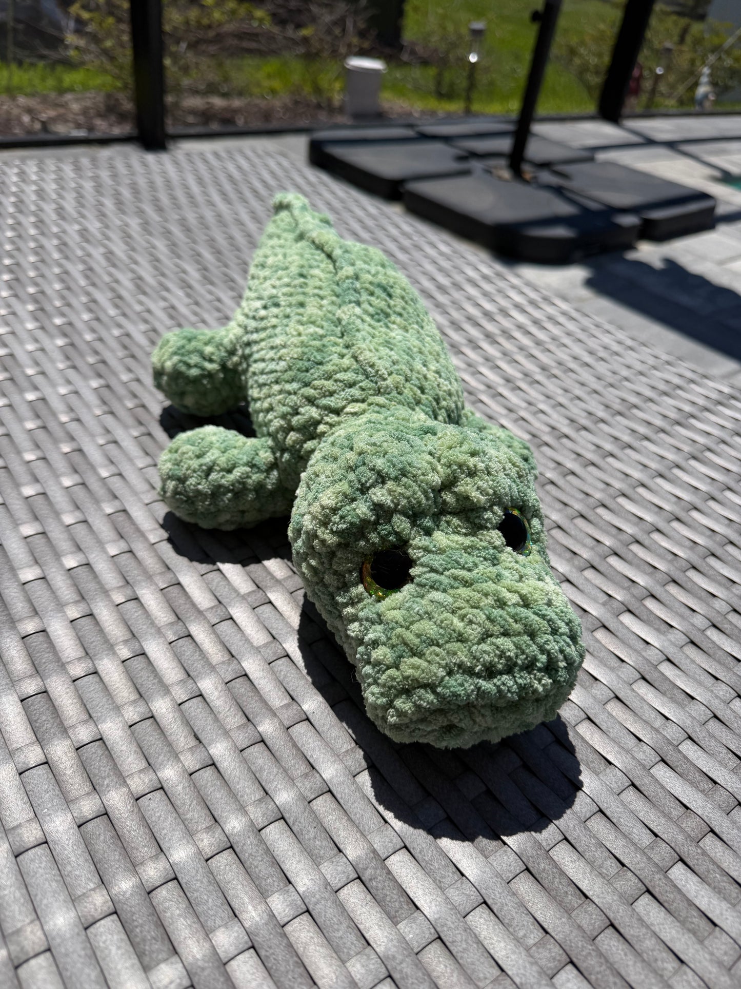 Handmade Crochet Plush Alligator | Soft Green Amigurumi Stuffed Animal | Sensory Comfort Plush | Unique Gift for Kids & Adults