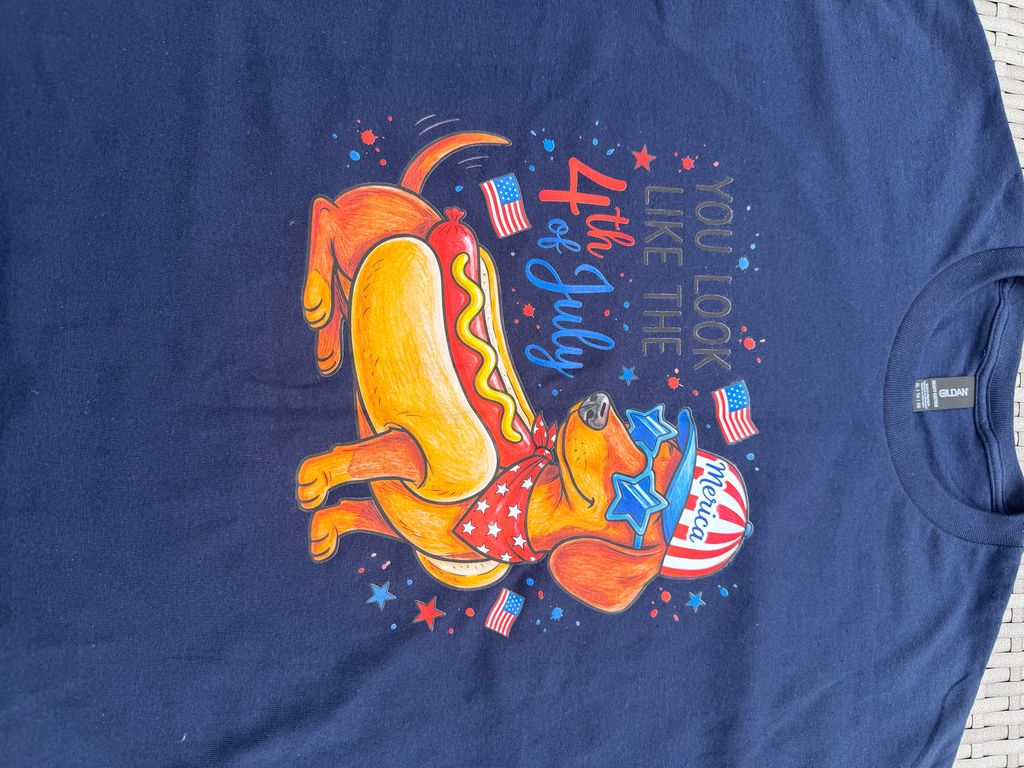 You Look Like the 4th of July Dachshund Graphic Tee s